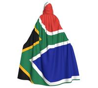 Migpkd Cape longue à capuche avec drapeau de l'Afrique du Sud - Cape d'Halloween pour adulte - Unisexe