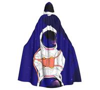 Migpkd Cape longue à capuche Cool Man in Outer Space Galaxie pour adulte Cape d'Halloween pour cosplay Costume unisexe