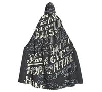 Migpkd Cape longue à capuche « I Know The Plans Have You Declares Lord » pour adulte, pour déguisements de cosplay, unisexe