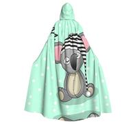 Migpkd Cape longue à capuche Koala endormi, cape d'Halloween pour adulte, costume de cosplay, unisexe
