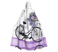 Migpkd Cape longue à capuche Love On The Bike pour adulte - Cape d'Halloween pour cosplay - Unisexe