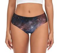 Migpkd Carina Nebula Space Sous-vêtements biologiques pour femmes, culotte et hipster, bikini classique respirant pour femme, Noir , 3XL