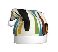 Migpkd Chapeau de Père Noël Art moderne du milieu du siècle pour chat - Chapeau de vacances de Noël pour adultes pour femmes et hommes, fournitures de fête de Noël, Nouvel An, fêtes festives