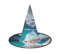 Migpkd Chapeau de sorcière amusant en forme de loup d'Halloween pour femmes et hommes - Accessoires de cosplay pour fête costumée - Chapeau de magicien
