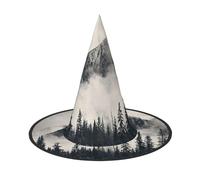Migpkd Chapeau de sorcière canadien Smokey Mountain Cliff. Halloween pour femmes et hommes, accessoires de cosplay pour fête costumée, chapeau de magicien