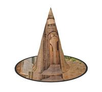 Migpkd Chapeau de sorcière d'architecture rues maisons d'Halloween pour femmes hommes accessoires de cosplay pour costume de fête chapeau de magicien