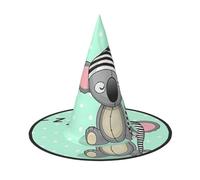 Migpkd Chapeau de sorcière koala endormi pour homme et femme, accessoire de cosplay pour fête costumée, chapeau de magicien