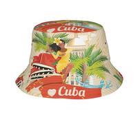 Migpkd Chapeau île de Cuba Chapeau de plage Chapeau de soleil Chapeau de pêche pour femme et homme Chapeau de pêcheur pour voyage en plein air Chapeau de pêcheur Noir