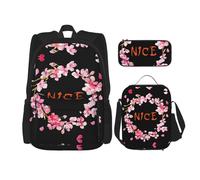 Migpkd Garlands Sac à dos d'école, trousse à crayons, sac à déjeuner, sac à dos pour enfants