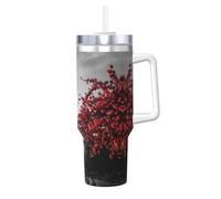 Migpkd Gobelet avec poignée, isolation estivale et tasse rafraîchissante pour cadeau d'anniversaire Motif Tour Eiffel de Paris Gris 1200 ml