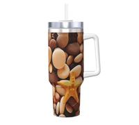 Migpkd Gobelet en forme de galet de 1,2 l avec poignée, isolation estivale et tasse rafraîchissante pour cadeau d'anniversaire