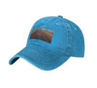 Migpkd Highway Road in The Desert Landscape Casquette de baseball vintage en coton réglable classique pour homme femme Mode Trucker Dad Hat, bleu, Taille unique