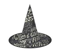 Migpkd I Know The Plans Have You Declares Chapeau de sorcière d'Halloween pour femme et homme Accessoires de cosplay pour fête costumée Chapeau de magicien