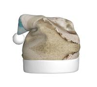 Migpkd Ocean Beach Chapeau de Père Noël en perles de moule - Chapeau de vacances de Noël pour adultes pour femmes et hommes, fournitures de fête de Noël, Nouvel An, fêtes festives