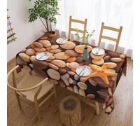 Migpkd Pebble - Nappe infroissable lavable pour tables rectangulaires de salle à manger - 137,2 x 182,9 cm