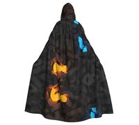 Migpkd Question Mark Longue Cape à Capuche Adulte Cape Halloween Cape pour Cosplay Costumes Unisexe