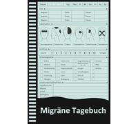 Migräne Tagebuch: 100-Seitiges Symptom- und Schmerzjournal zur Dokumentation von Migräneattacken, Auslösern und Medikamenten.