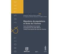 Migrations de populations et droits de l'homme - FLAUSS J.-F. - Anthemis - broché - Etude