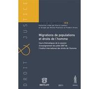 Migrations de populations et droits de l'homme FLAUSS J.-F. (Auteur)