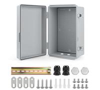 MIGUBIGU 1 PCS Boitier Electrique Étanche 20cm x 30cm x 13cm IP66, Boite Etanche Electrique Exterieur, Boite de Derivation Etanche, Boitier Electrique avec Crail DIN, Coffret Electriques Etanches