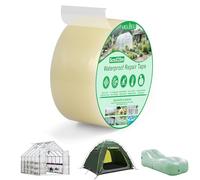 MIGUBIGU 1 PCS Ruban de Réparation pour Serre 25 m x 5 cm Épaisseur 0,15 mm, Ruban Adhésif Transparent, Scotch Etanche Eau, Bande Collante Etancheite pour Piscine, Tente, Tonnelle, Coussin gonflable