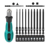 MIGUBIGU 10 pcs Embout de Tournevis à Tête Carrée + Embout Triangle SQ0, SQ1, SQ2, SQ3, SQ4, TA18, TA20, TA23, TA27, TA30, Embouts Carré Visseuse, Tournevis Triangle Longueur 89 mm 1/4 Tige hexagonale