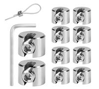 MIGUBIGU 10PCS Serre Cable Acier Inoxydable 6 mm M10, Serre-Câbles Inox | avec Hexagone Vis lip de Serrage Corde pour Câble Métallique, Tendeur de Corde à Linge, Tendeur Cable