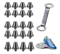 MIGUBIGU 20 PCS Crampons de Rechange pour Chaussure de Foot 11mm/13mm/15mm, Crampons a Visser M5 avec Aluminium, Crampon de Football, Rugby Crampon