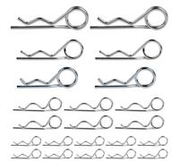 MIGUBIGU 22 PCS Goupille Beta Double Spire 2.5 mm 3 mm 4 mm 5 mm, Goupilles-Ressorts, Goupilles à Ressort Fendue, Goupille de Verrouillage à Ressort pour éléments de Fixation