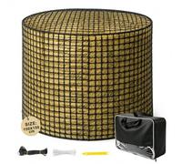 MIGUBIGU Filet a Foin Cheval Grosse Maille 150 x 150 cm, Filet pour Balles Rondes, Mailles de 4,5 x 4,5 cm, Noir, Polypropylène, Filets à Foin Balle Ronde pour Bovins, Moutons et Lamas