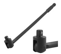 MIGUBIGU Poignée Articulée 1/2 600mm, Barre de Force Carré 1/2 avec Tête Flexible 240°, Clé Dynamométrique, Clé à Cliquet Articulée pour Réparations Automobiles et Atelier, Couple Maximal 780Nm Noir