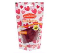 MigueLañez Cœurs Gommes Cerise, Bonbons Gélifiés Forme Romantique, Doux et Fruités, Pack de 3 Doypacks de 125g