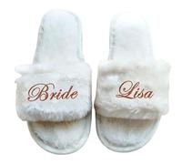 miguha Chaussons De Mariage Personnalisés Avec N'importe Quel Texte/nom, Chaussures De Mariage Personnalisées, Chaussons De Demoiselle D'honneur Personnalisés, Jolis Chaussons Moelleux Pour Femmes