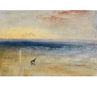 MiguOo Impression D'affiches Sur Toile Tableaux Posters Célèbre L'aube après le naufrage de Joseph Mallord William Turner pour le Décor de Couloir 60x90cm