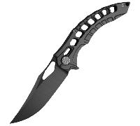 Miguron Knives Geloty 3.65" Vanax, Satin Dark Grey PVD Ti Handle