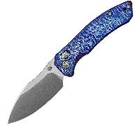 Miguron Knives Norsa - 3.07" Elmax satin blade,Lightning strike finish, Ti handle MGR634ARB
