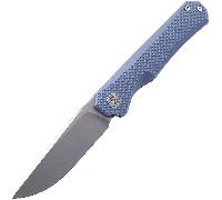 Miguron Koraki II lame M390, verrouillage par cadre Manche en titane anodisé bleu MGR-606BUII