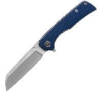 Miguron Malory Couteau Pliant Flipper 3.5" Lame Satinée 14C28N Manche Micarta Bleu