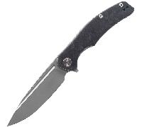 Miguron Velona Flipper Couteau Pliant 3.5" Lame M390 Fibre de Carbone et Titane Sablé