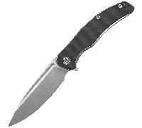 Miguron Velona Flipper Couteau Pliant 4.03" Lame Satinée 14C28N Manche Micarta Noir