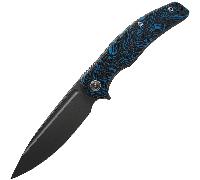 Miguron Velona lame 14c28n, Liner lock Manche Blue Damascus G10, MGR-8003DBUII