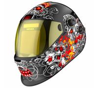 MIGVAN Masque de Soudure Automatique Ultra-HD - True-Color Champ de Vision XL 100x82mm - Obscurcissement 0,1ms Solaire & Batterie DIN 4/5-13 - Visibilité Cristalline pour Travaux de Précision H-25