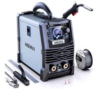 MIGVAN Poste a souder fil fourré sans gaz 140A ED 60%, Poste à souder Inverter 3-en-1 FluxMIG/MMA/Lift TIG, Compact avec synergie, Avance fil One-Touch, léger et portable, idéal pour bricoleurs