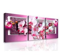 Mihaoe Diamond Painting Broderie Diamant Kit Complet Fleur orchidée,Diamond Painting Enfants Perle Diamant a Coller,Peinture Diamant Point de Croix Kits Salon Chambre Decoration(3 Pack,60x80cm)