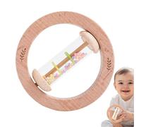 Mihauuke Bâton Pluie Apaisant en Bois | Hochet Sensoriel à Prise Ergonomique pour le Développement Bébé - Outils Sensoriels Précoces pour la Coordination Visuelle des en Bas Âge