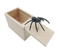 Mihauuke Boîte à Surprises Araignée Farceuse,Boîte à farces d'araignée,Spider,Araignée,Prank Jouet,Boîte à Jouets en Bois,Article de Farces pour Halloween