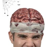Mihauuke Bonnet Cerveau - Chapeau Pensant Drôle - Accessoire de costume réaliste 3D pour le cosplay d'horreur, cadeaux de fête pour hommes, femmes, adultes, anniversaire, maison hantée, et performance