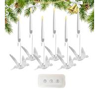 Mihauuke Bougies de Sapin de Noël avec Télécommande - Décorations De Noël - Bougie LED Scintillante Glaçons Oiseaux Élan avec Minuterie Télécommandée,pour Arbre Maison Cheminée Fenêtre Table