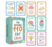 Mihauuke Cartes de Pleine Conscience | 110 Cartes Cognitivo-Comportementales | Fournitures de Gestion Émotionnelle pour Adultes et Jeunes | Réflexion Personnelle Activités Scolaires Atelier Team