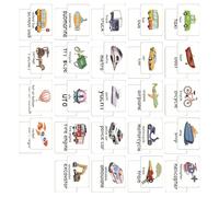 Mihauuke Cartes Flash de Construction de vocabulaire,Cartes Flash de Mots Courants, 24 Feuilles de Cartes d'enseignement de Mots Haute fréquence, Cartes de Mots Anglais primaires à Haute fréquence